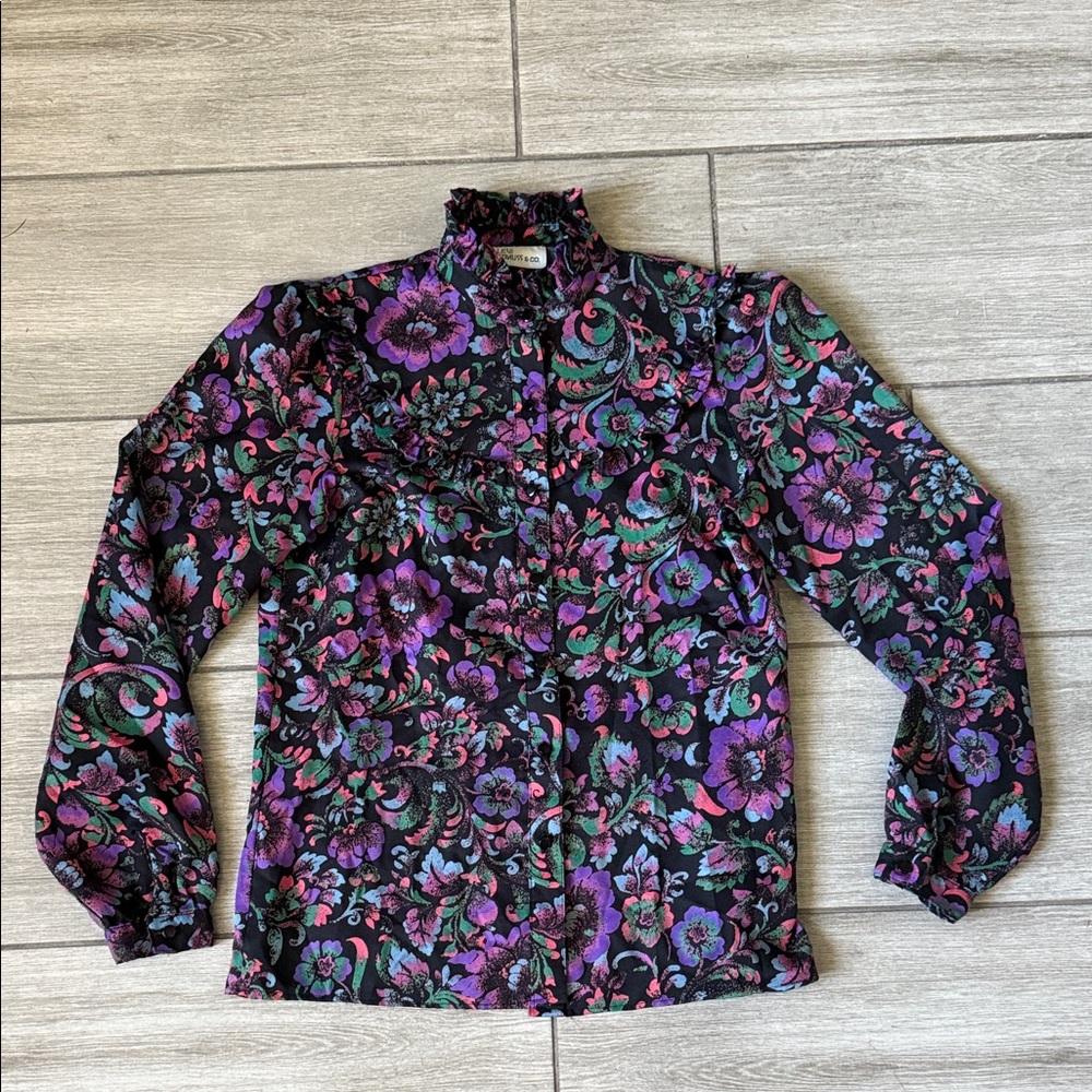 Levi’s Vintage Floral Long Sleeve Button Up Blouse Small